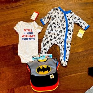 Baby boy onesie $ bib bundle from Nordstrom NWT